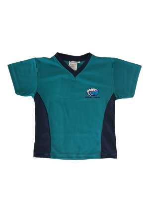 Long Bay Primary Sports T-Shirt Jade/Dark Navy