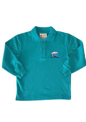 Long Bay Primary Long Sleeve Polo Jade