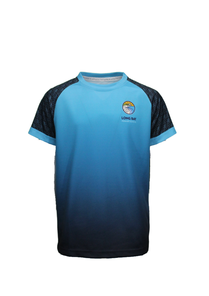 Long Bay Primary Sport Tee Cyan/Navy